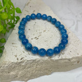 Blue Apatite Bead Bracelet