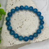 Blue Apatite Bead Bracelet