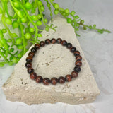 Tigers Eye - Red Bead Bracelet